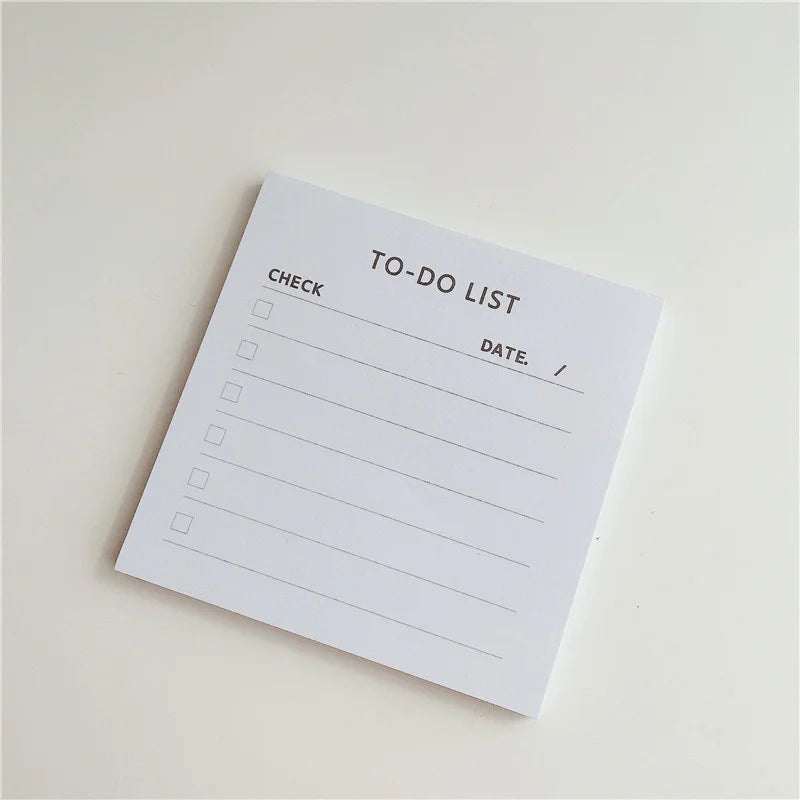 50Sheets, Cartoon Brief Strokes, Cute Cat Memo Pad, Simple Style Kawaii Message Paper, Student To Do List Notes, School Stationery