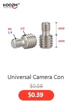 1/4" 3/8" Male Female Thread Screw, Tripod Plate Screw Mount For Camera Flash Tripod Mic, Metal Camera Accessories Mount Adapter