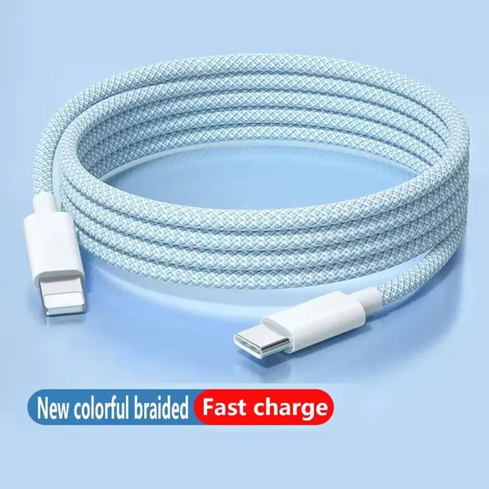 PD 20W USB-C Charging Cable For iPhone 14 13 12 11 Pro Max Xs 8 Plus iPad 3A, Fast Charging Cord, Lightning Data Cable For iPhone