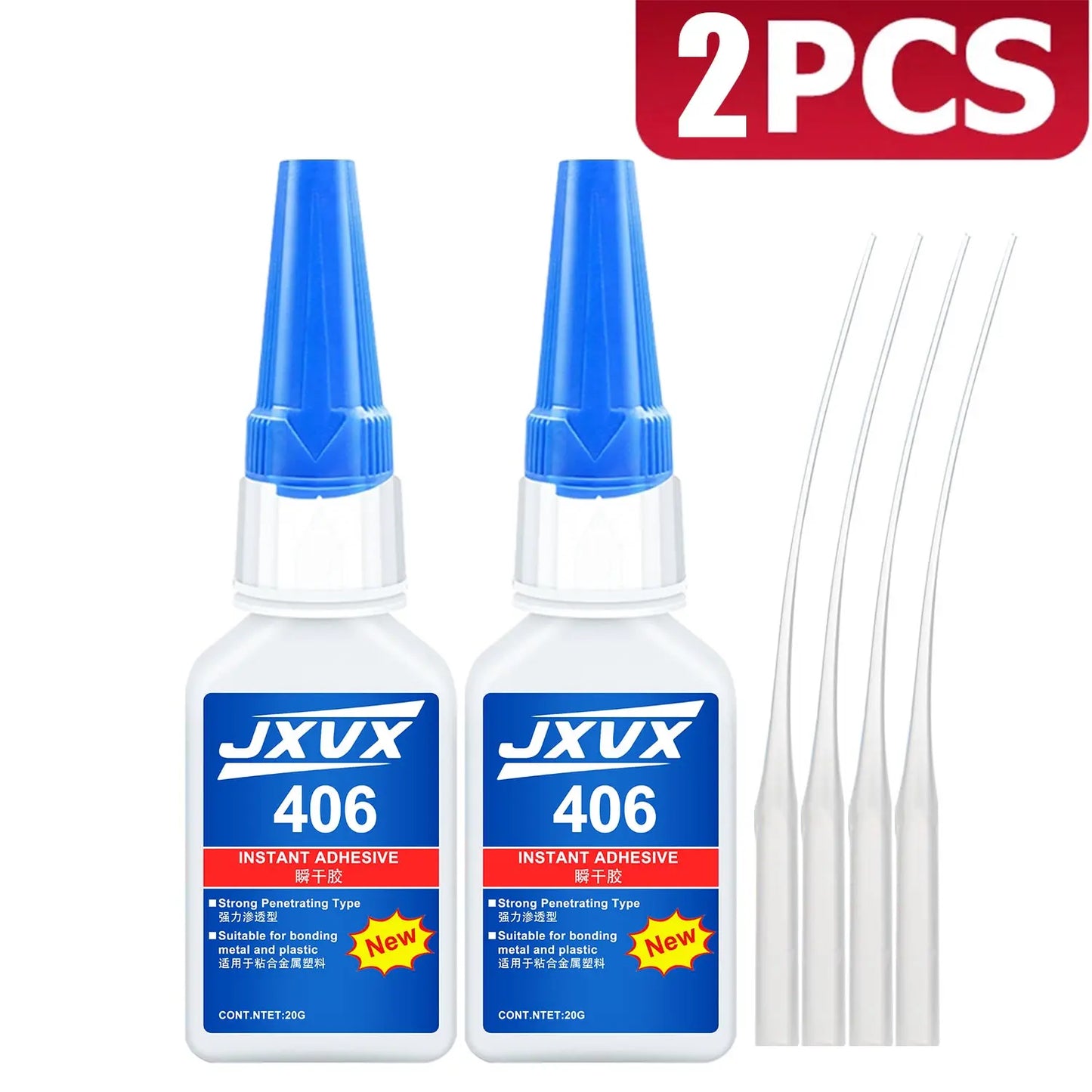 LOOLIFL 406 Instant Glue, Cyanoacrylate, Super Glue, 5 seconds fast drying, for toys crafts shoes paper fast repair,1-3pcs,20ml