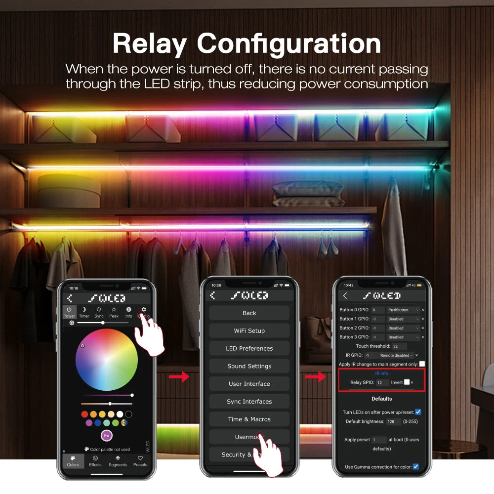 WLED LED Controller, ESP32, Mic Music UART RGB IC Digital Lights Addressable String Lighting, GLEDOPTO