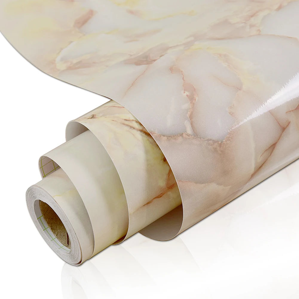 80cm Width Marble For Walls In Rolls, Vinyl Self Adhesive Waterproof Wallpaper Contact Paper, Wall Stickers Film, Kitchen Home Deco