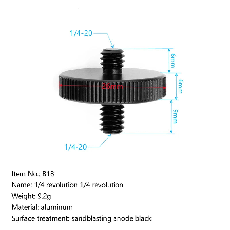 1/4" 3/8" Male Female Thread Screw, Tripod Plate Screw Mount For Camera Flash Tripod Mic, Metal Camera Accessories Mount Adapter