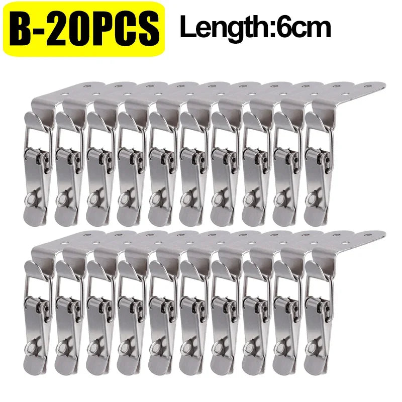 90° Duck-mouth Buckle Lock, Wooden Boxes, Hardware Closure Hasps, Snap Lock Clamp Quick Release Latch for Suitcase Drawers Cabinet