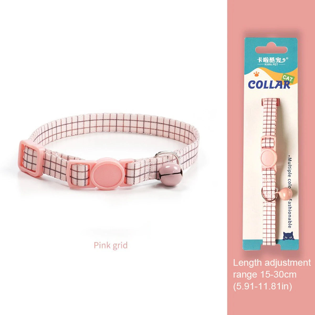 Cute Cat Weaving Necklace with Small Bell Design, Anti-Suffocation Cat Collar Adjustable 15-30cm Comfortable Soft nylon material
