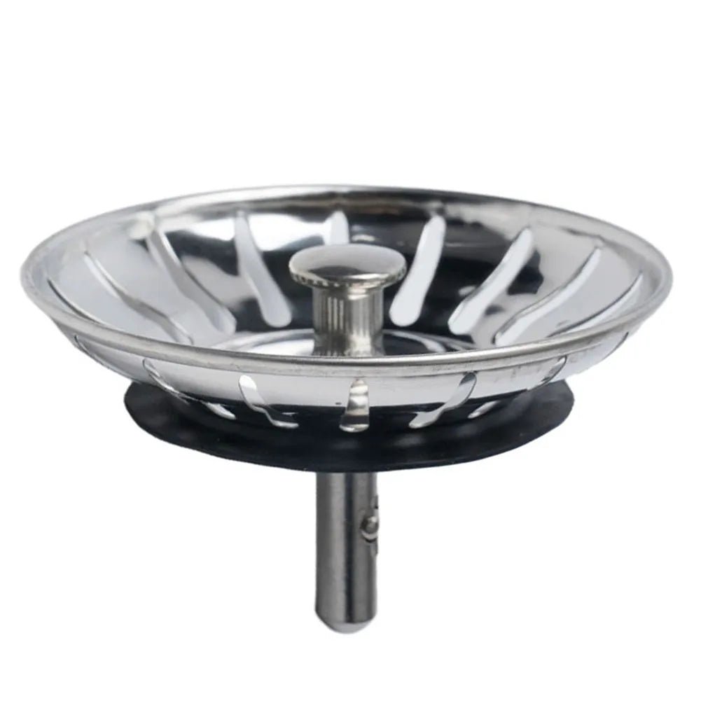1Pc, Strainer, Premium Stainless Steel Replacement Kitchen Sink Strainer, Waste Drain Plug, 80mm, Basin Drain Stopper, Leach Basket