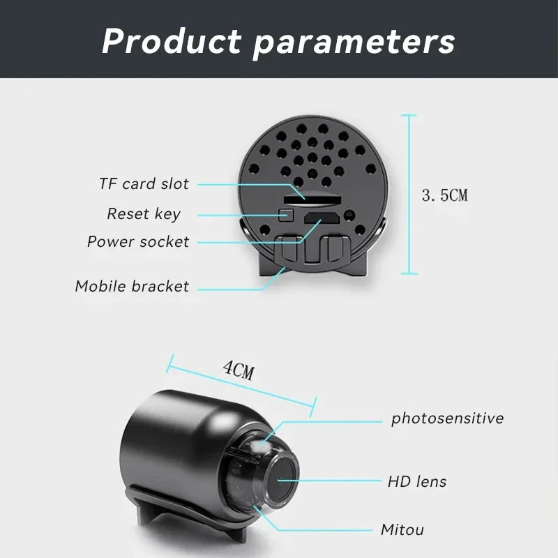 Nanny Camera, HD Security Wireless Video Motion Detection Ultra-small Night Vision Baby Nanny Camera, Smart Home Cam