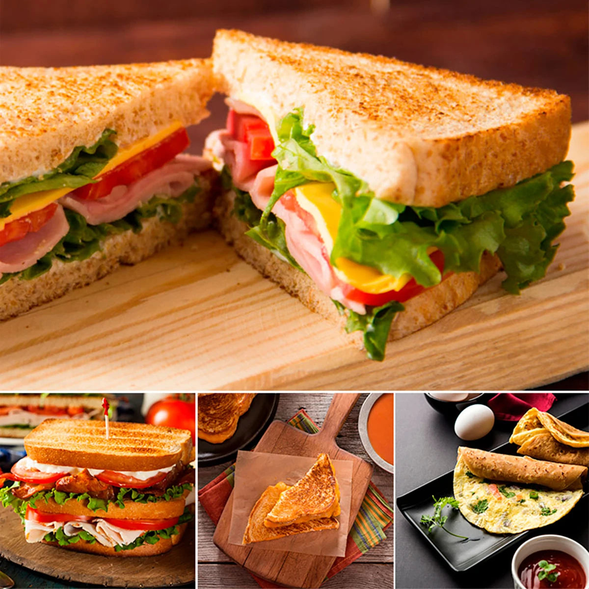 Double-Sided Non-Stick Sandwich Maker Iron Bread Toast Breakfast Machine Waffle Pancake Baking Barbecue Oven Mold Grill Frying