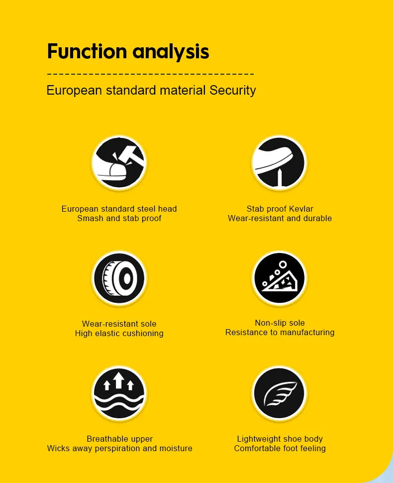 Men Rotating Button Safety Shoes, Steel Toe Work Sneakers, Indestructible Shoes, Puncture-Proof Work Boots, Air Cushion Safety Shoes