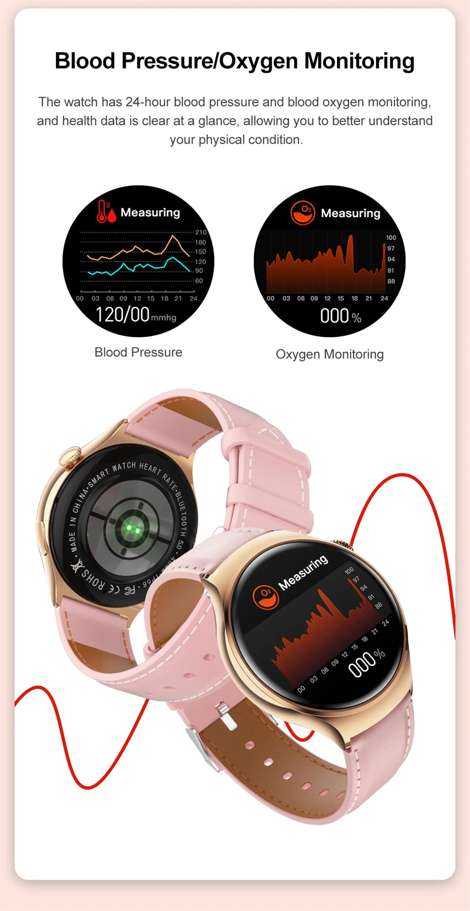 New GPS NFC Bluetooth Call Smartwatch, Women Watch, 4 mini Sports Track, Heart Rate Oximetry Monitoring Health Smartwatch For Woman