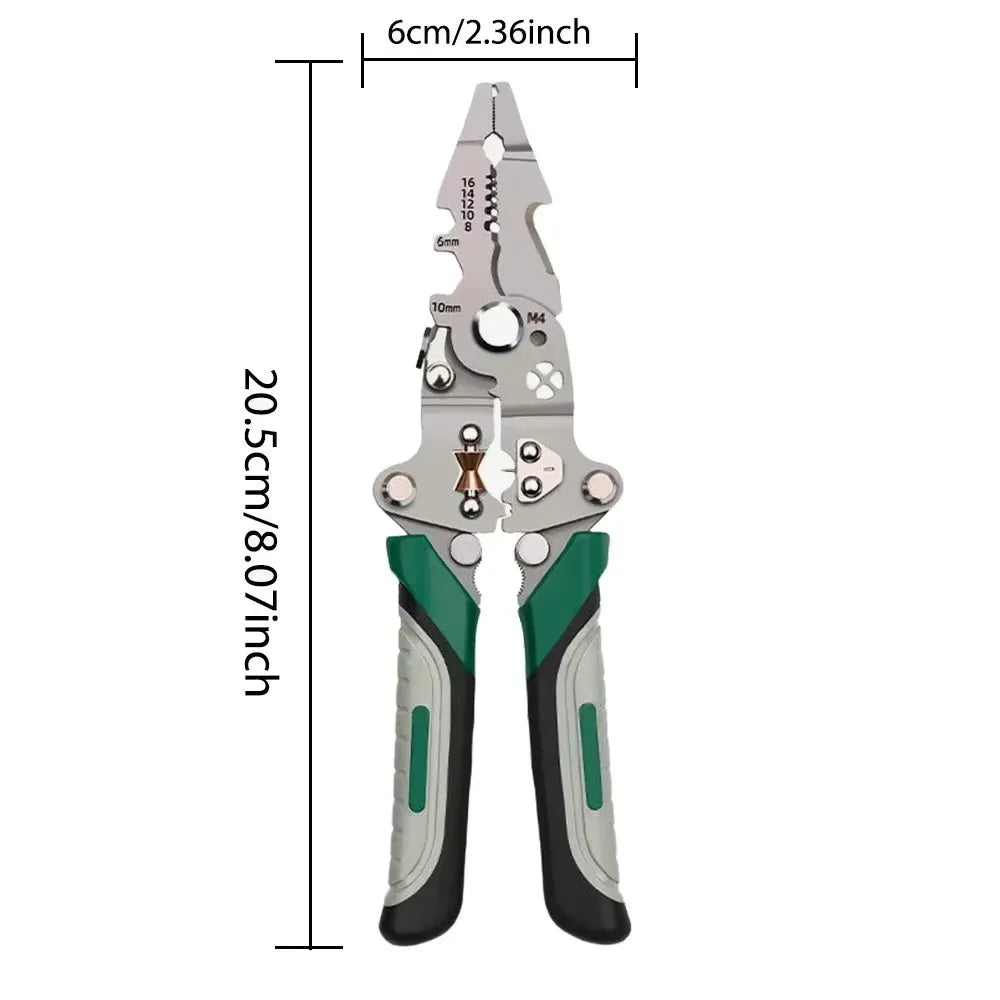 Foldable Wire Stripper Multifunctional Wire Stripper Wire Stripping Pliers Crimper Wire Crimping Tool for Electricians Home DIY