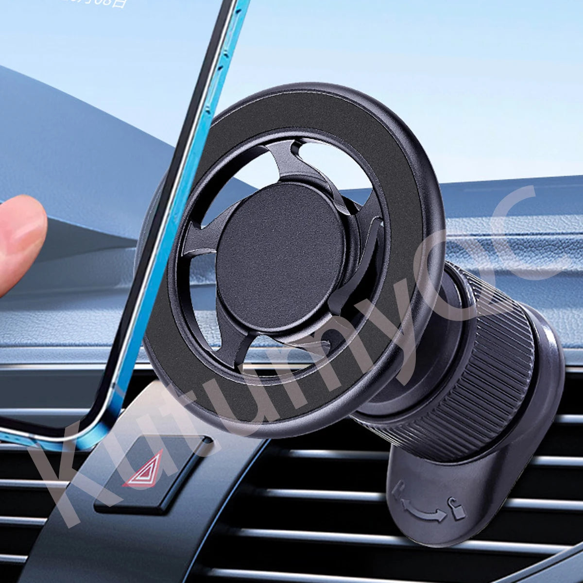 Magnetic Car Phone Holder, 15W wireless charge Vent Magsafe Ring Car MountFit for iPhone 14 13 12 Pro Plus, Mini MagSafe Case