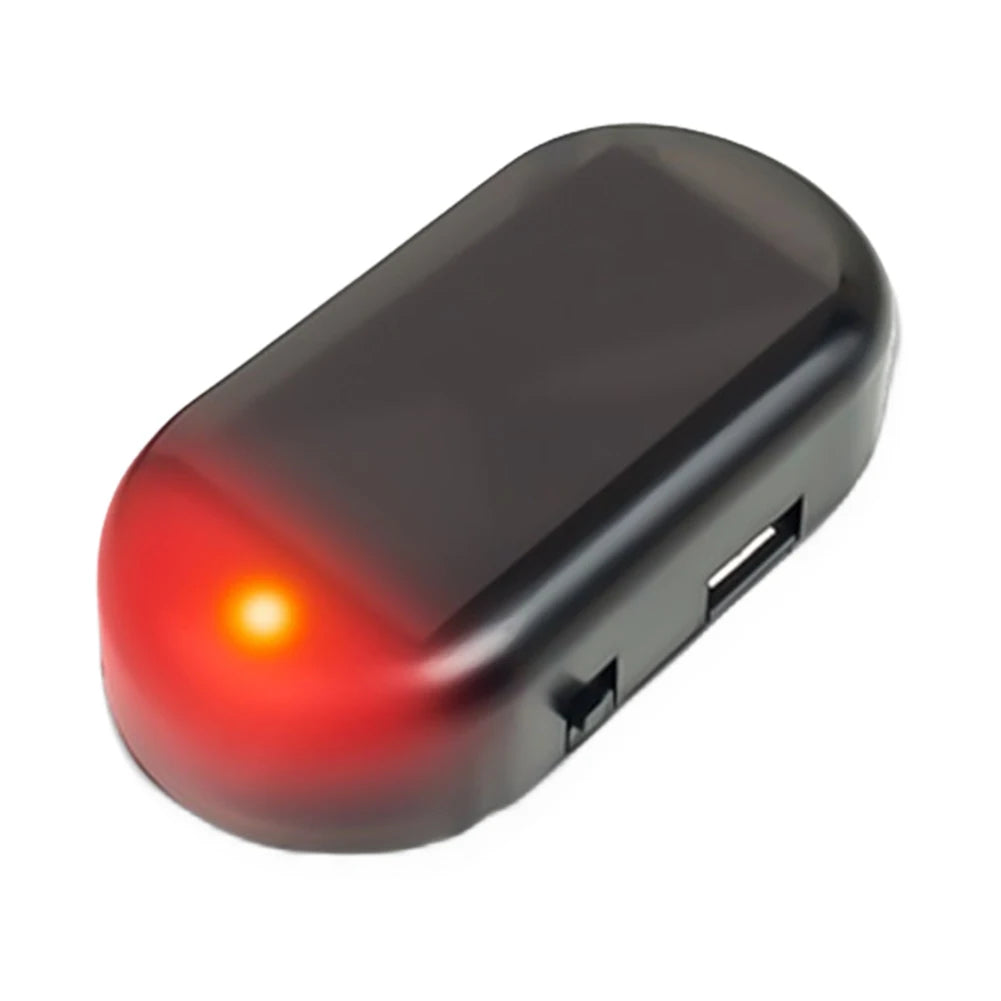 1/2Pcs, Car Fake Security Light, Solar Powered Simulated Dummy Alarm Wireless Warning Anti-Theft Caution Lamp LED Flash Imitation