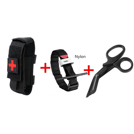 Torniquete militar para exploración de camping al aire libre, cinturón de emergencia médico giratorio para supervivencia táctica al aire libre