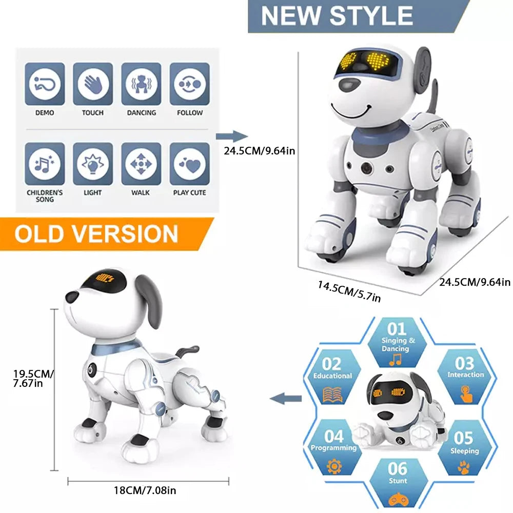 Intelligent Robot Dog, Remote Control Electronic Sing Dance Follow, Smart Interactive Stunt Music Toy, Programmable Puppy, Kid Gift