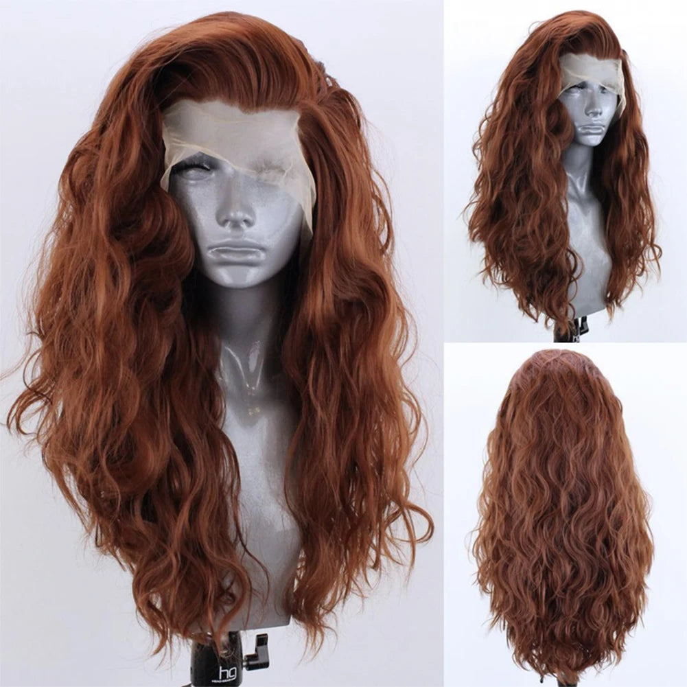 13*4 Synthetic Lace Front Wigs for Women, White Blonde Lace Wig, Heat Resistant Fiber Natural Hairline Cosplay Party Wigs, AIMEYA