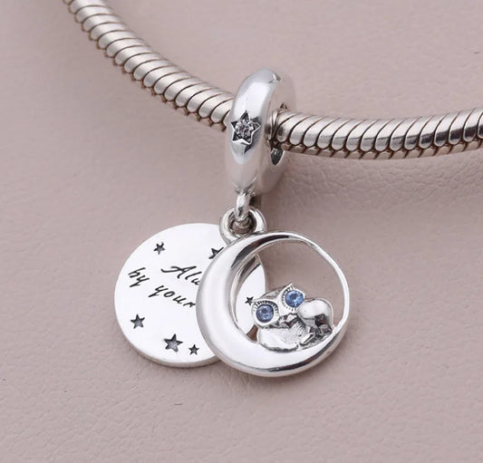New Fashion 925 Sterling Silver Romantic Starry Sky Moon Sun Stars Pendant Fit Original Charms Bracelet Women Jewelry Gift