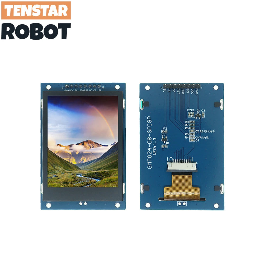TENSTAR ROBO 2.4 / 2.8 / 3.5 Inch 240x320 320x480 SPI TFT Serial Port Module 5V/3.3V PCB Adapter ST7789V/ST7796S LCD Display