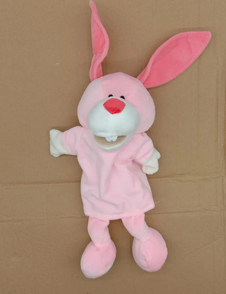 Cartoon Animal Hand Puppet Parent-child Game Doll, 35cm, Stuffed Gaming Doll, Lion Elephant Pig Appease Toys, Birthday Gifts For Children