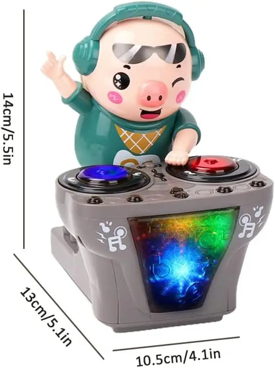 Electronic DJ Light Music Dancing Pig Toy, Musical Toys, Cute Swing Dancing Piggy Toy with Music LED Lights, Musical Toy for Kids