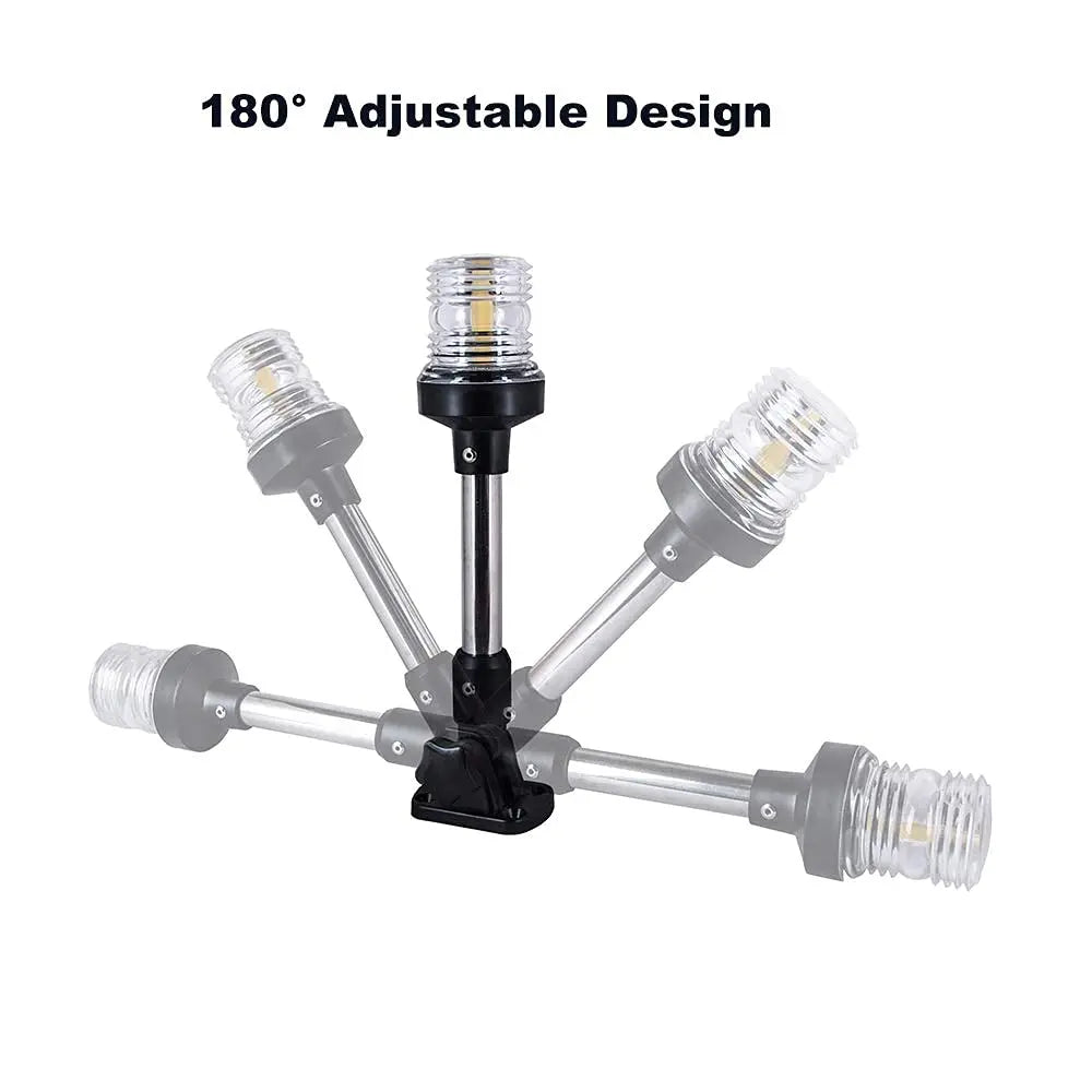 NEW Fold Down 360 Degree LED Boat Navigation Light for Yacht Marine Anchor Light, 12~24 V Sailing Signal Light  Boat Accessories
