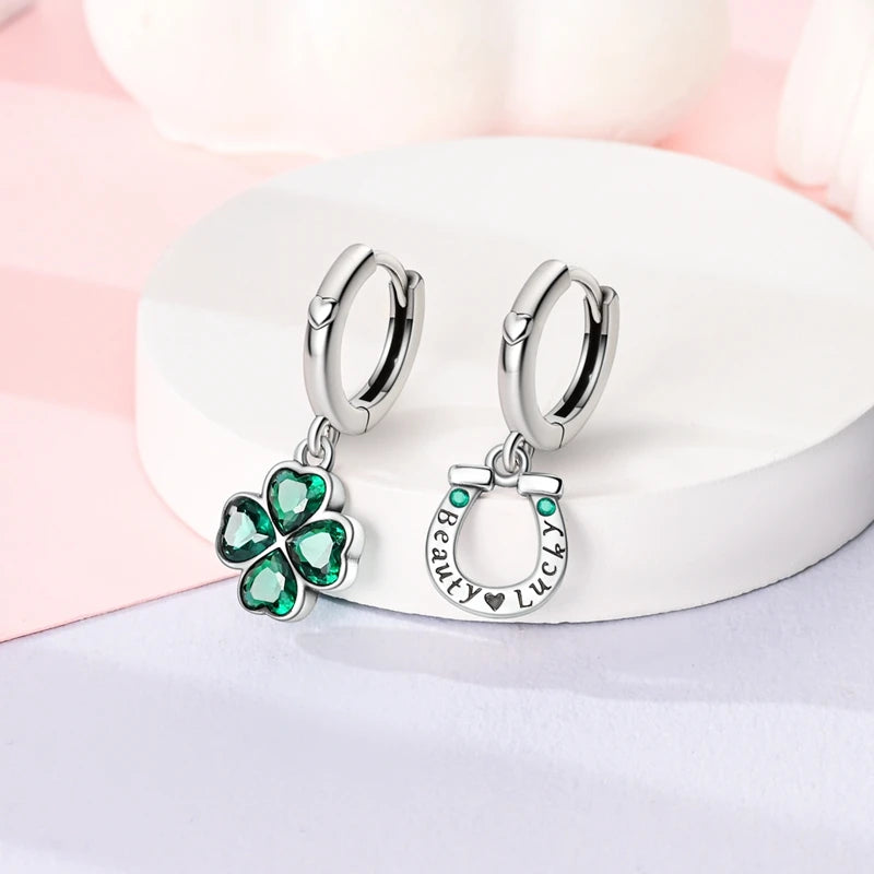 925 Sterling Silver Colored Zirconium Stars Hoop Earrings For Women Jewelry, Anniversary WeddingMaking Jewelry Gift