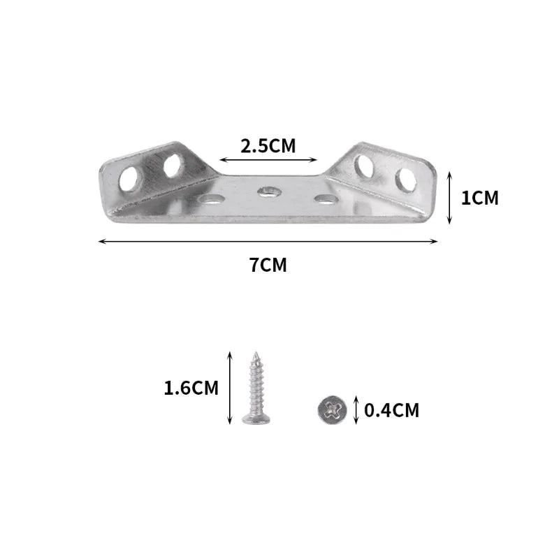 Corner Brackets, Stainless Steel Furniture Angle, Shelf Connector, Cabinet Support Fixing Frame Corner Brace