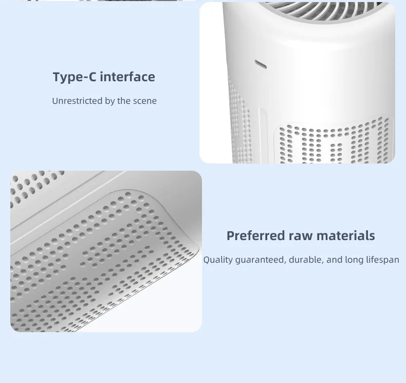 Mini Desktop Air Purifier, HEPA Filter With Negative Ion Technology Eliminates Formaldehyde Odors Smoke And Dust Particles, Xiaomi