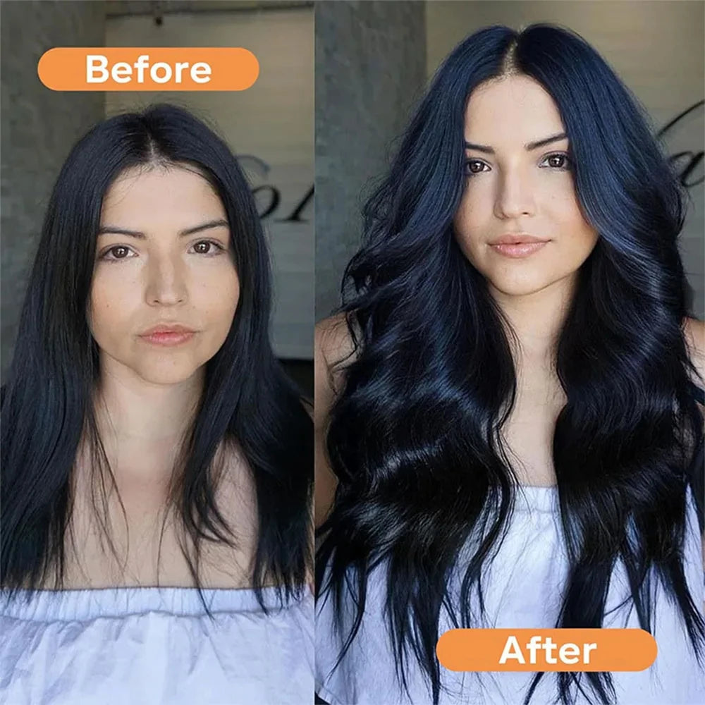 Clip In Hair Extensions, Human Hair Brazilian Straight Clip In Natural Black Color, Clip-In Remy Hair 20 22 24 26 Inch 4# Women