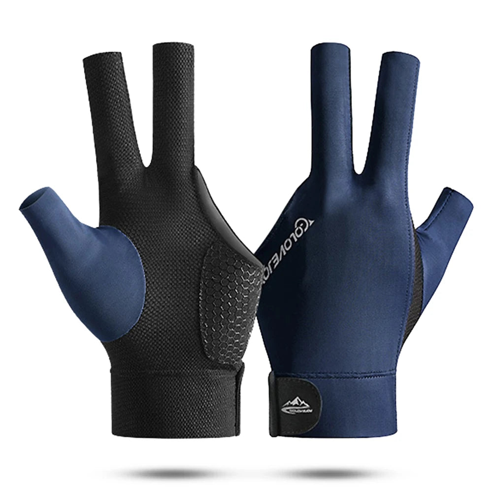1Pc, Open Finger Billiard Gloves, Breathable Polyester Snooker Pool Glove, Adjustable Sticker, Smooth Soft Lightweight Amateur Training