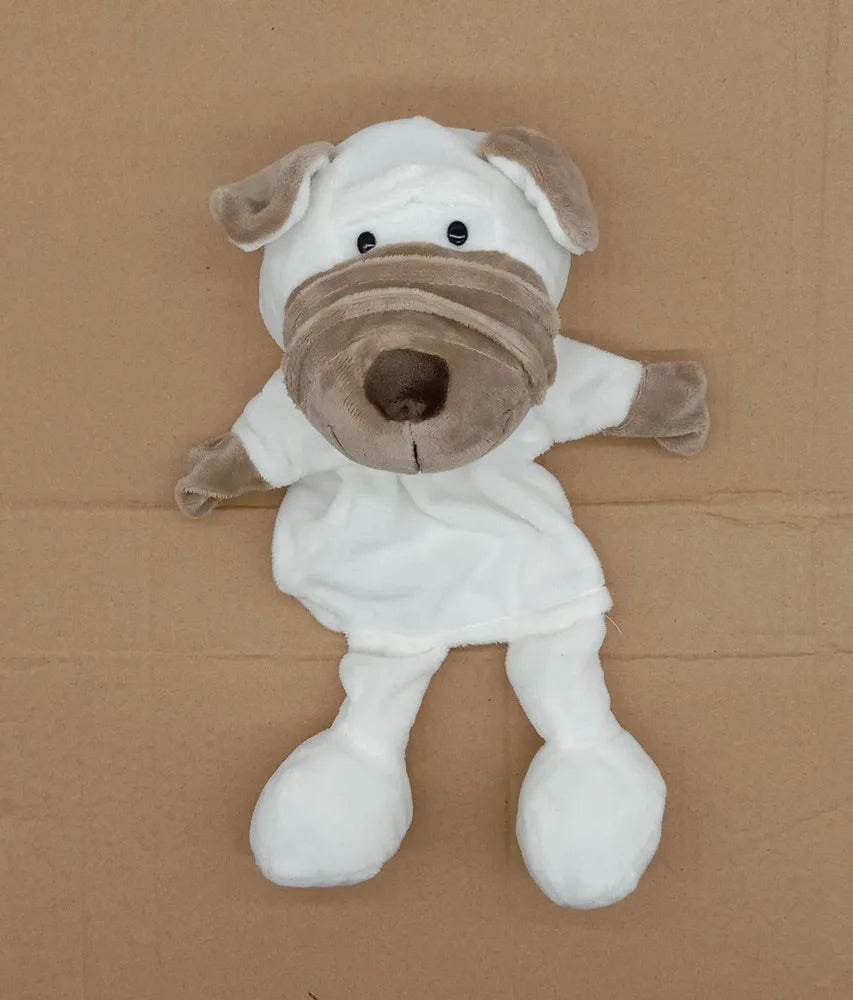 Cartoon Animal Hand Puppet Parent-child Game Doll, 35cm, Stuffed Gaming Doll, Lion Elephant Pig Appease Toys, Birthday Gifts For Children