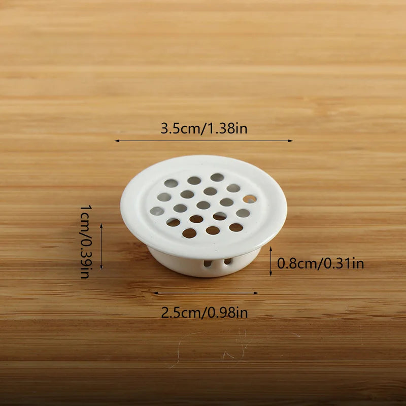 1Pc, Round Stainless Steel  Ventilation Cover, Louver Air Vent Grill Mesh Hole Cover For Wardrobe Cabinet, Furniture Accessories