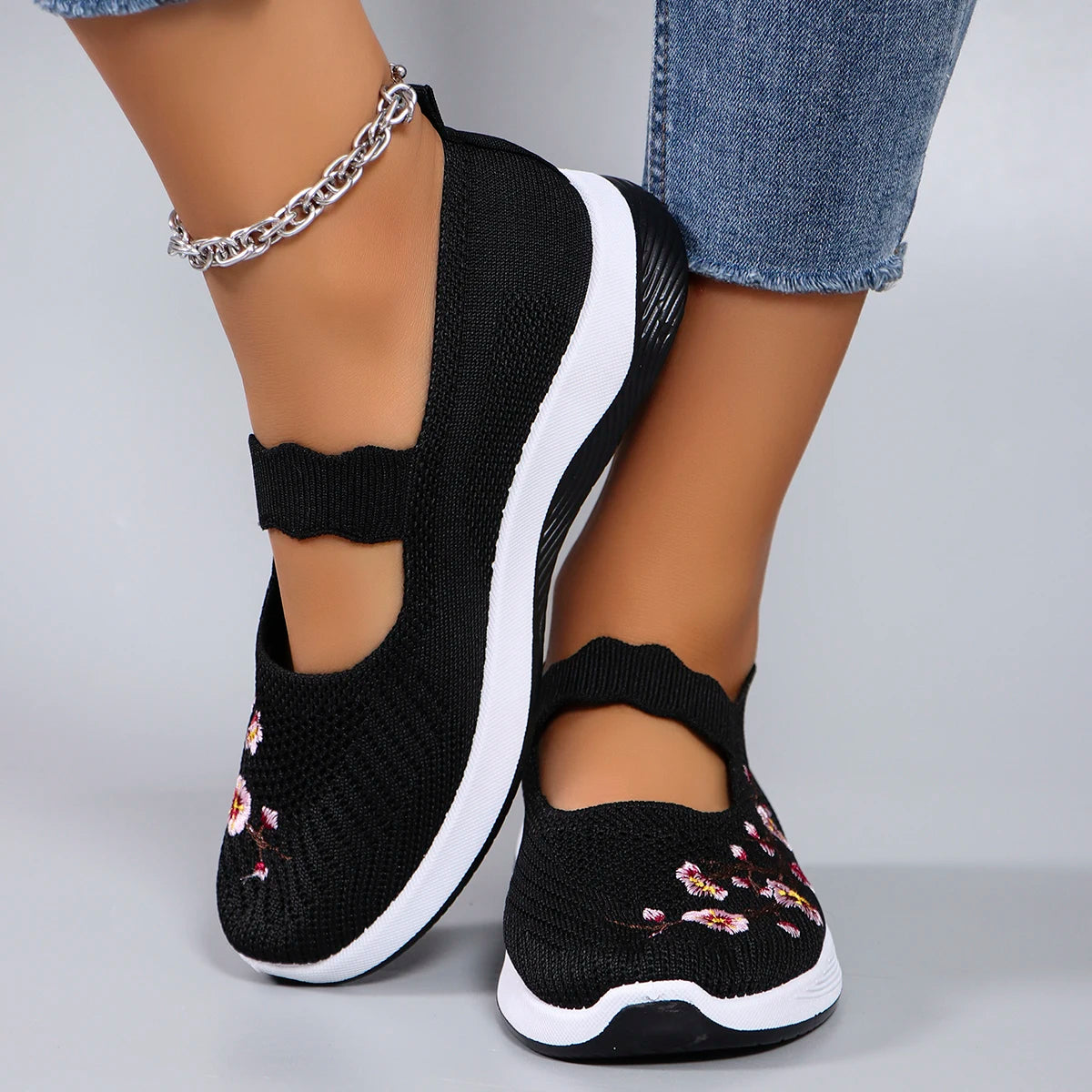 Women's summer breathable mesh flat shoes, women's shoes, casual sports shoes, clearance free shipping