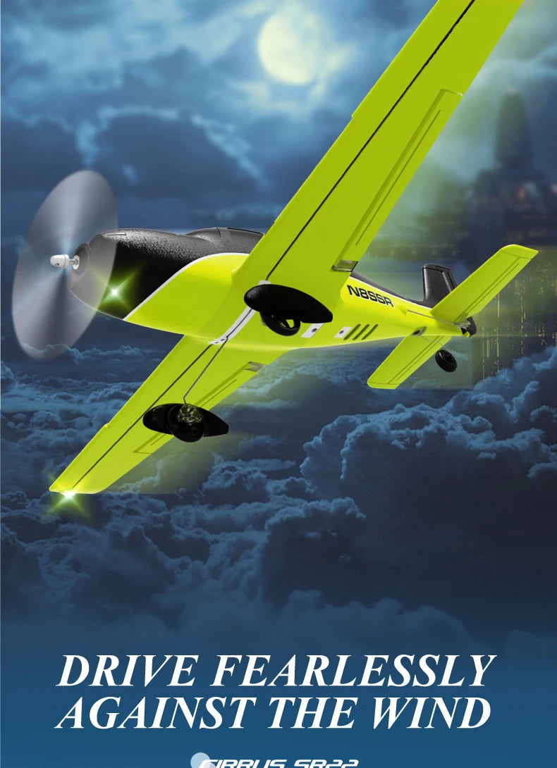 Stunt RC Glider Plane, 4CH 2.4G Remote Control, Brushless Aircraft EPP Foam Fixed Wing Airplane Model Toys for Children, QIDI580