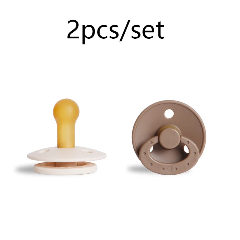 Silicone Baby Pacifier, Food Grade Silicone, Newborn Soother Solid Color Dummies Silicone Nipple For Bebe, 2PCS, Modabebe
