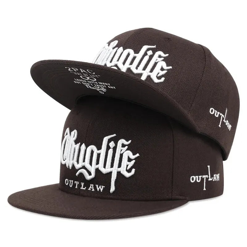 1 Pcs, Fashion Fastball CAP, Thuglife Embroidery Hiphop Baseball Cap, Snapback Hat, Adult Outdoor Casual Sun, Casual Bone Adjustable
