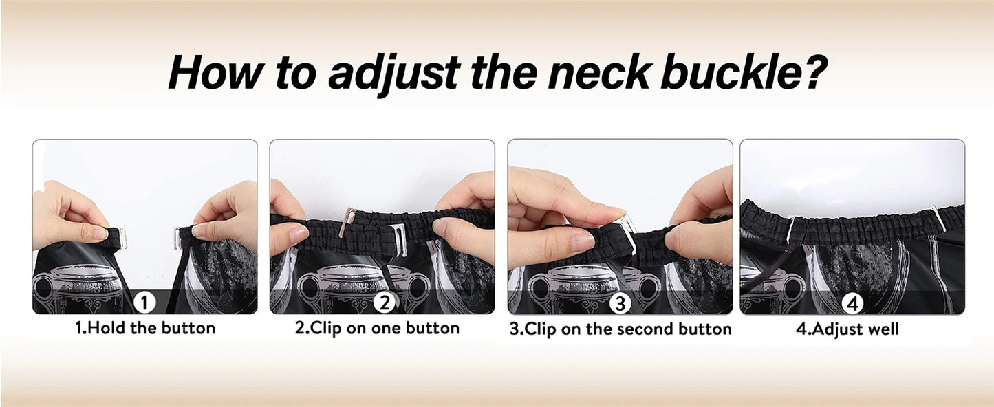 11Pcs/15Pcs, Salon Barber Cloak Set, Barber Stylist Cloak with Adjustable Buckle, Neck Dust Removal Brush and Comb, Barber Shop Tool