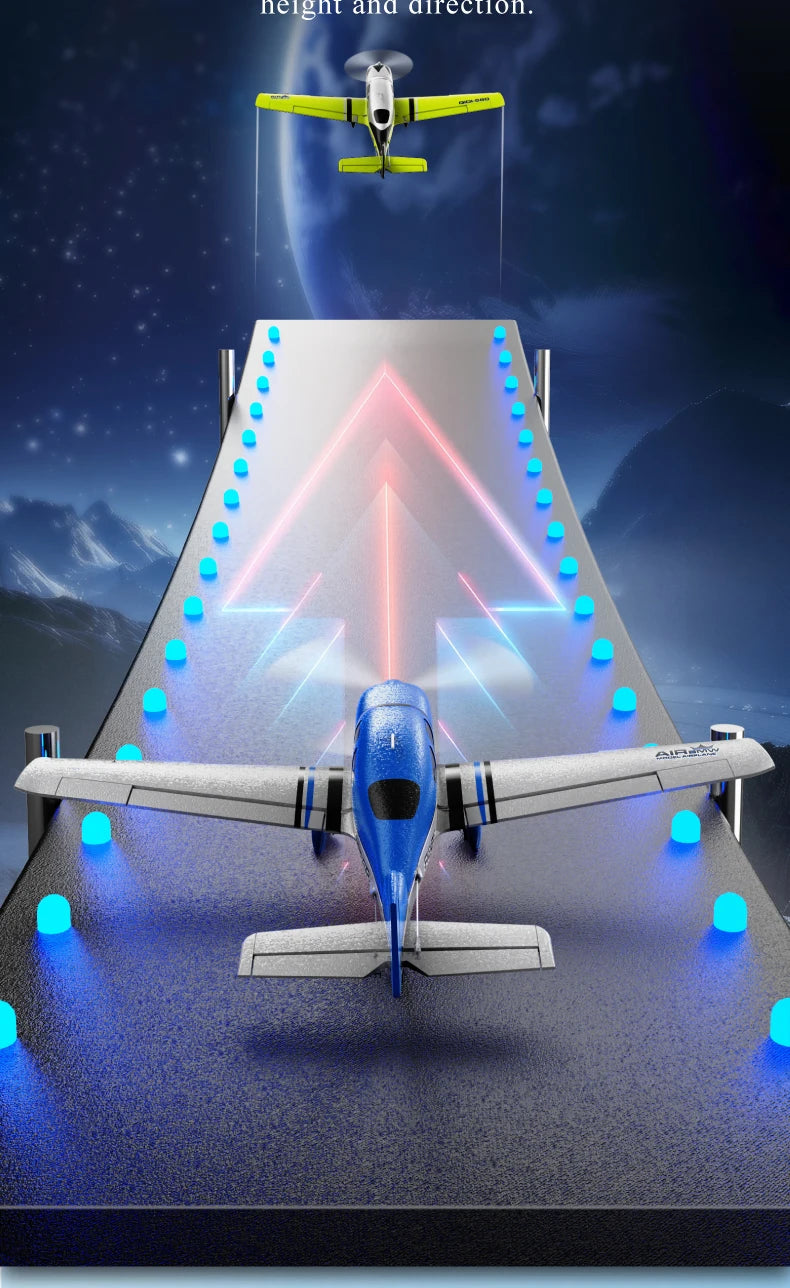 Stunt RC Glider Plane, 4CH 2.4G Remote Control, Brushless Aircraft EPP Foam Fixed Wing Airplane Model Toys for Children, QIDI580