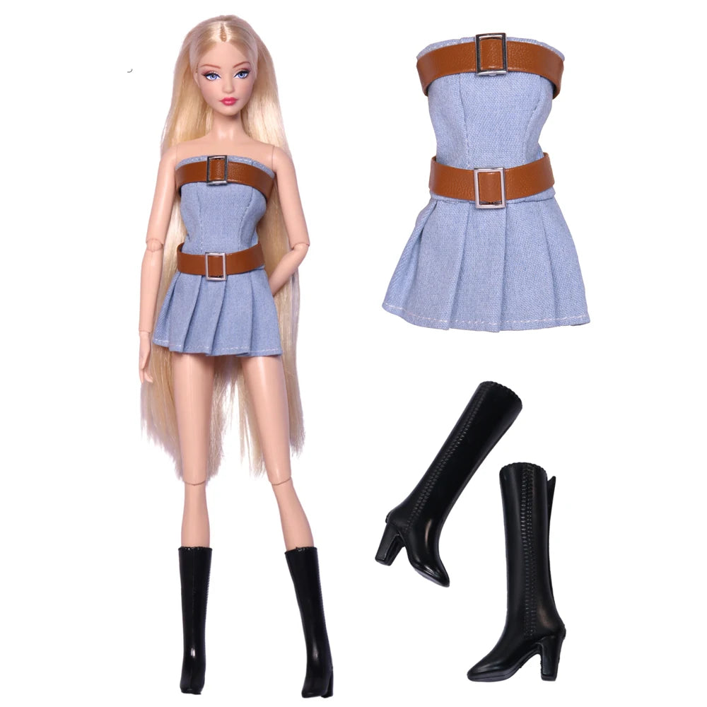 NK 30 CM Doll Outfits For 11.5 Inch Doll Shoes Princess 1/6 Doll Clothes Dolls Accessories Bar BI Doll Dress DIY Gift Toy JJ
