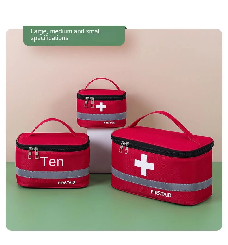 Portable First Aid Kit, Medicine Storage Bag, Outdoor Rescue Bag, Household Children's Large Capacity Medical Kit, Storage Organize