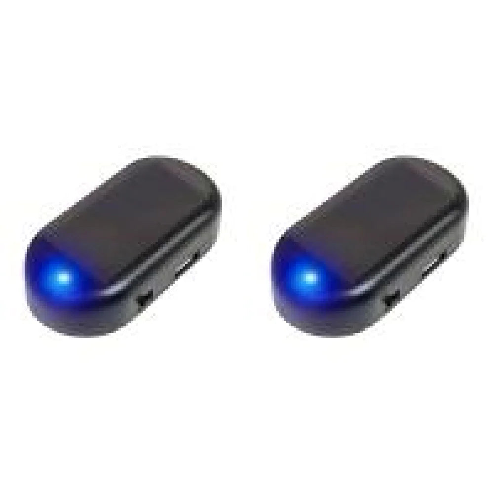 1/2Pcs, Car Fake Security Light, Solar Powered Simulated Dummy Alarm Wireless Warning Anti-Theft Caution Lamp LED Flash Imitation
