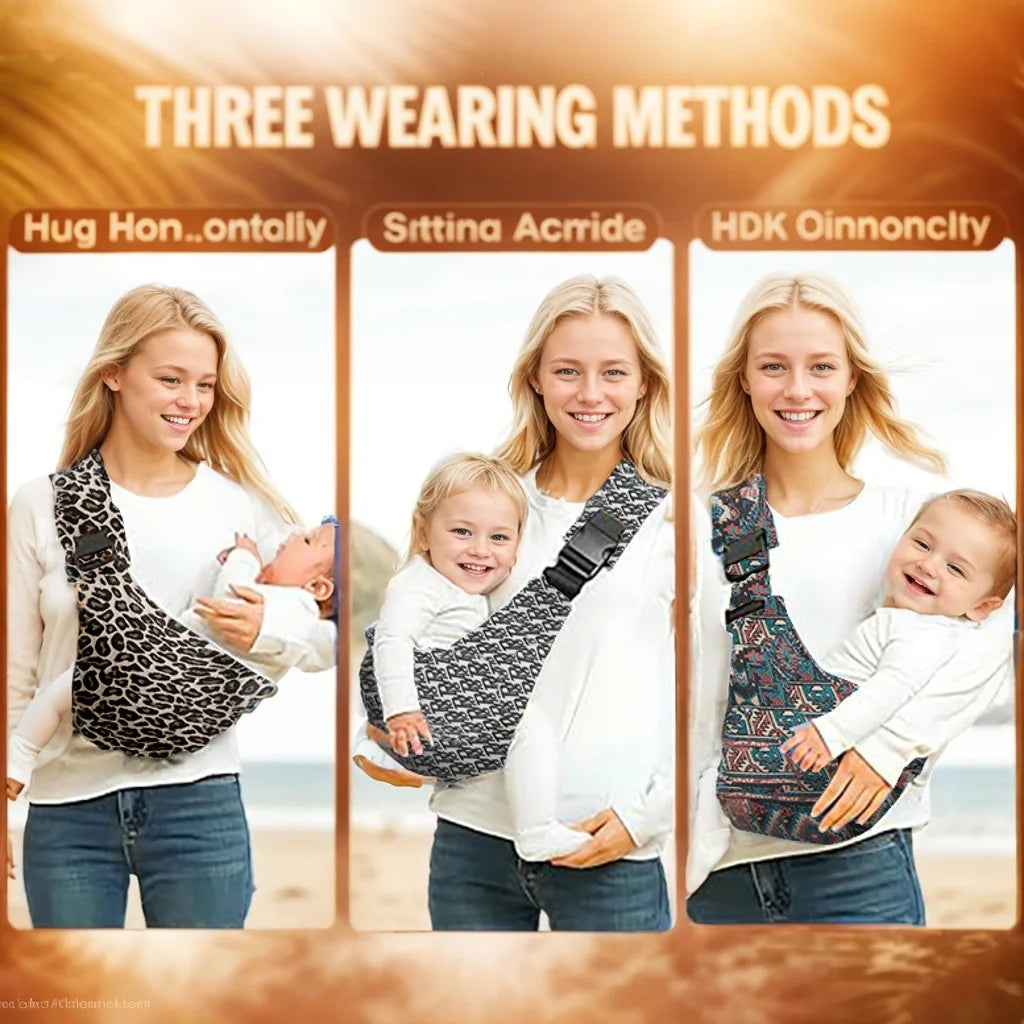 Portable Baby Carrier Wrap, Toddler Accessories, Multifunctional Strap Infant Bag, Adjustable Shoulder Baby Carriers Sling for Kids