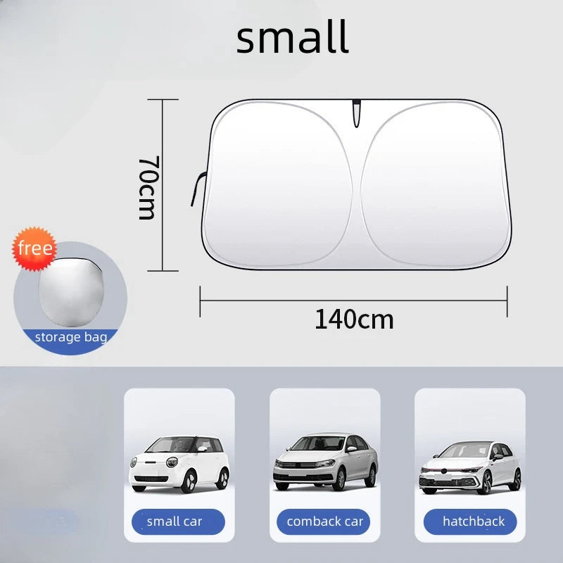 Car Front Window Sunshade Cover, Sun Shade, Windshield Visor, Windscreen Folding Auto UV Protection Styling Accessories