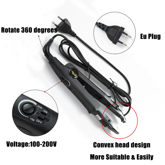 Professional Hair Extension Tool Hair Connector Fusion Heat Iron Connector Adjustable Temperature Melting Tool UK/US/EU Plug