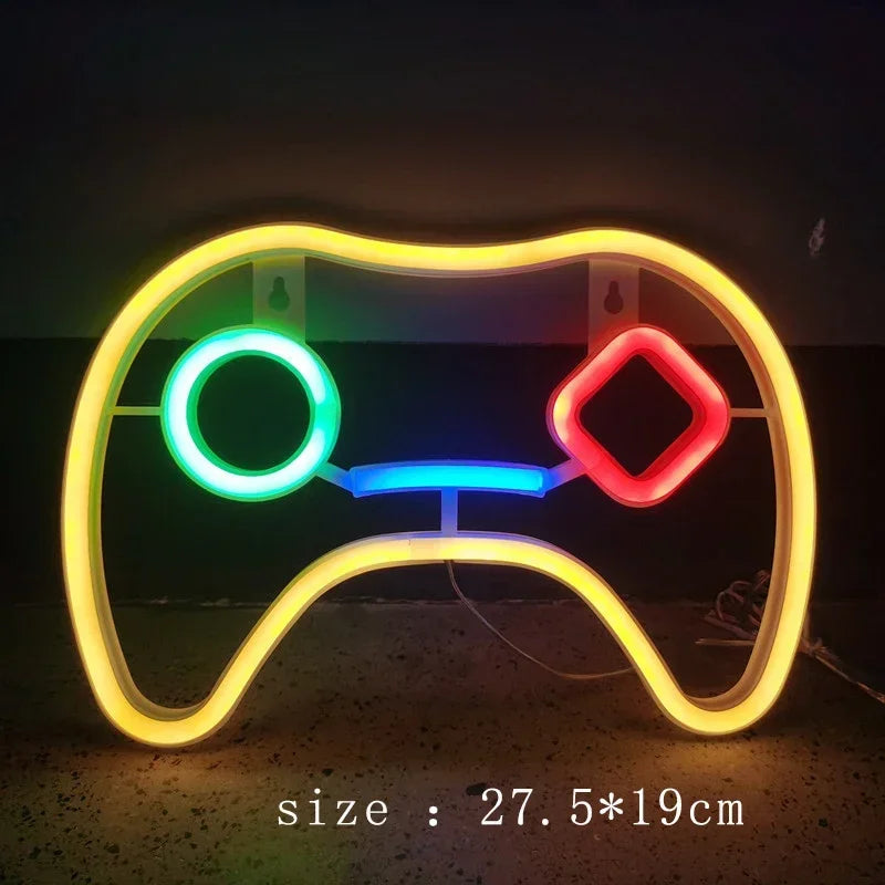LED Neon Signs for Bedroom Wall Decor, USB Powered Switch LED Neon Light for Game Room, Living Room, Teen Gamer Room Decoration