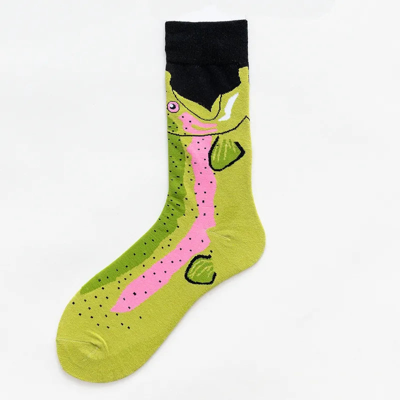 New Cotton Socks, High-quality Men's and Women's British Style Casual Harajuku Fashion, Novelty Literary Couple Sexy Socks