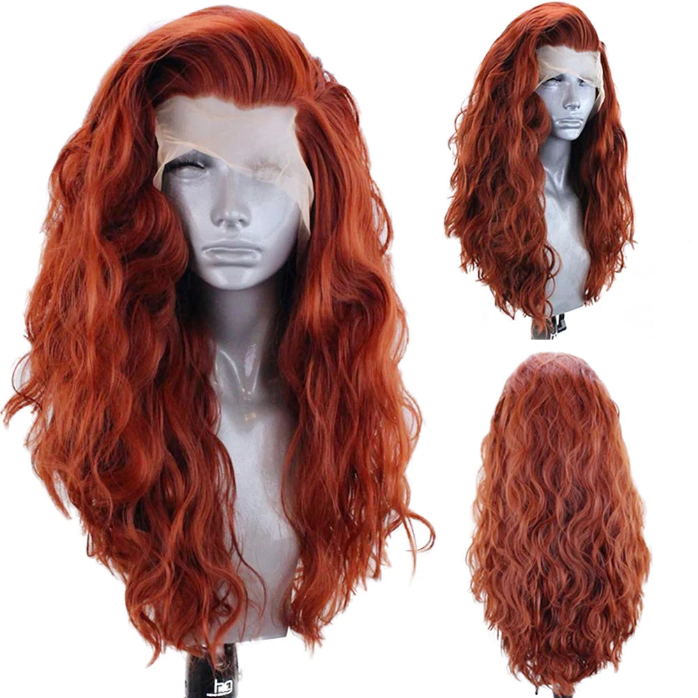 13*4 Synthetic Lace Front Wigs for Women, White Blonde Lace Wig, Heat Resistant Fiber Natural Hairline Cosplay Party Wigs, AIMEYA