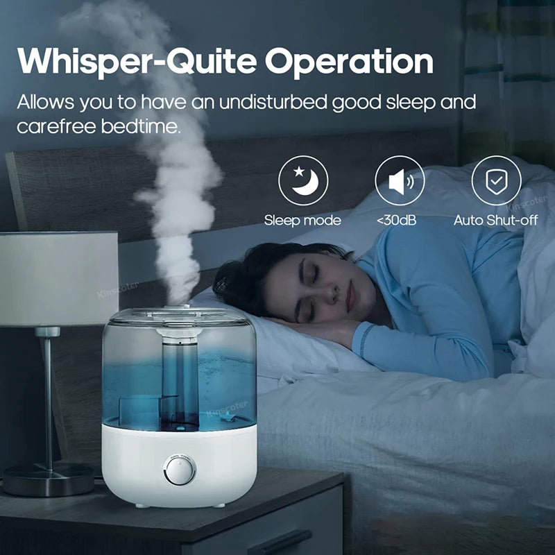 3Liter Air Humidifier Professional Large Capacity Home Humidifier, Plant Mist Aroma Diffuser with Remote Control Timer, KINSCOTER