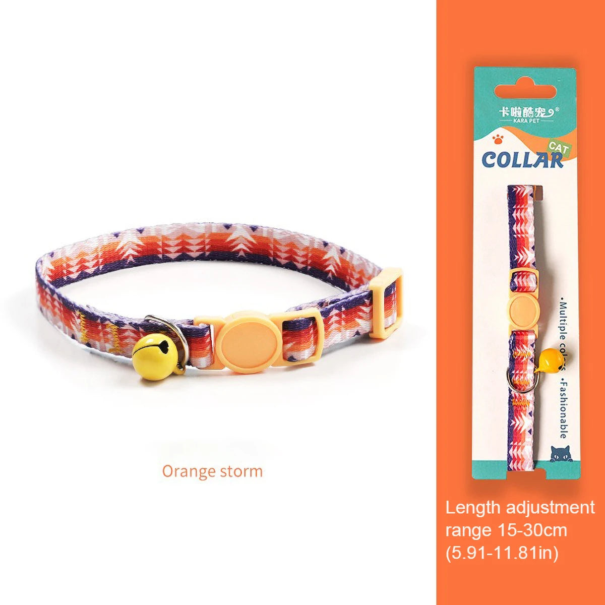 Cute Cat Weaving Necklace with Small Bell Design, Anti-Suffocation Cat Collar Adjustable 15-30cm Comfortable Soft nylon material