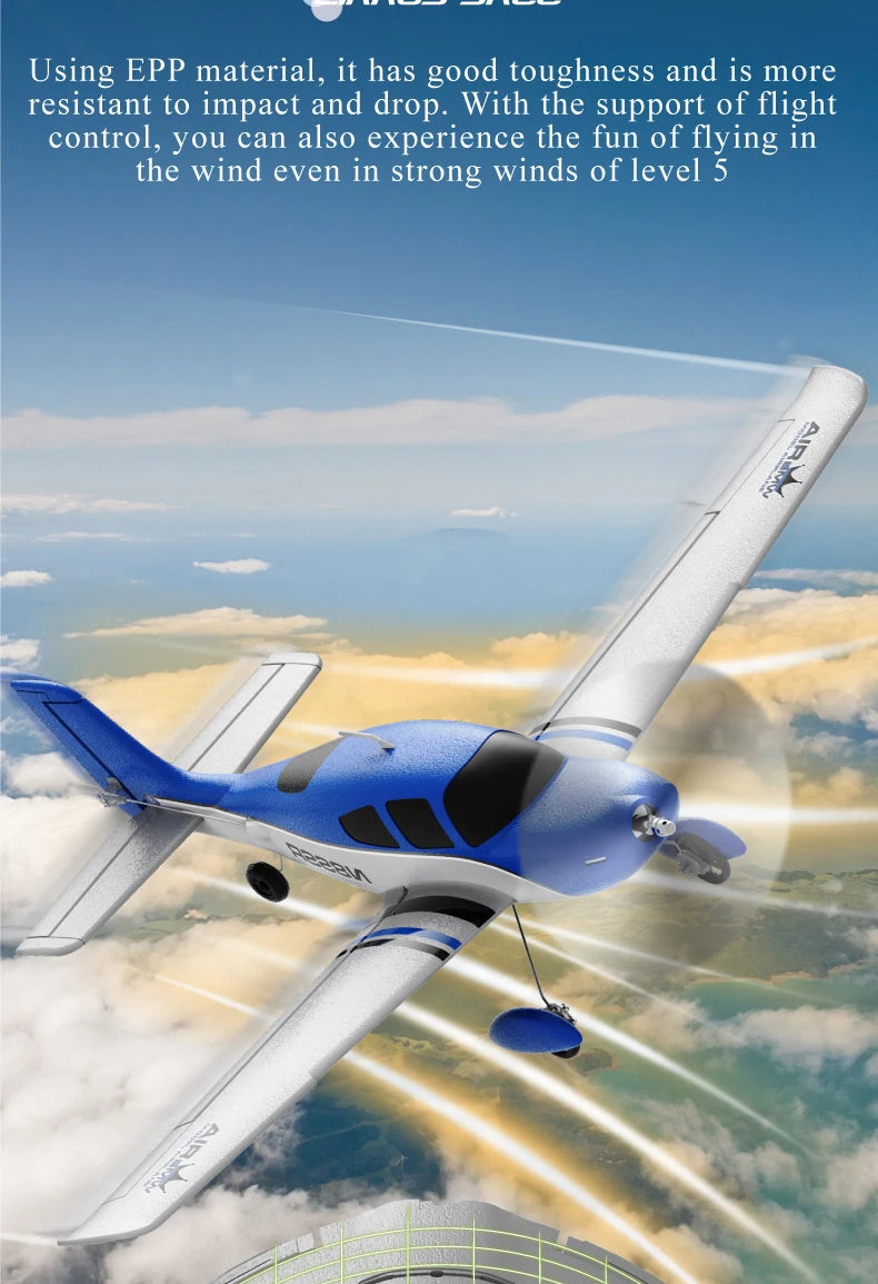 Stunt RC Glider Plane, 4CH 2.4G Remote Control, Brushless Aircraft EPP Foam Fixed Wing Airplane Model Toys for Children, QIDI580